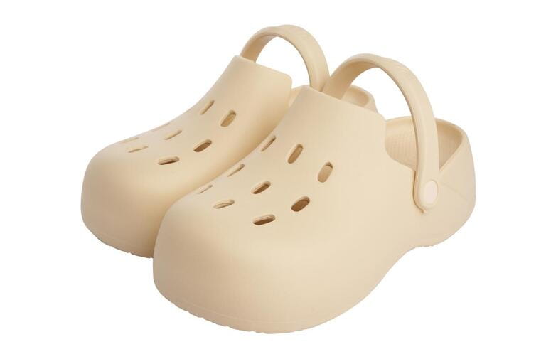 Rubber sandals isolated on white background