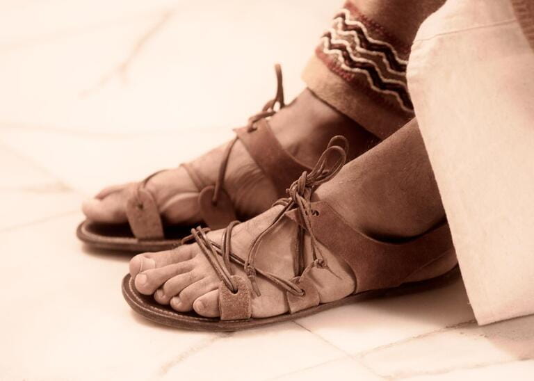 man in ancient roman sandals man in ancient roman sandals