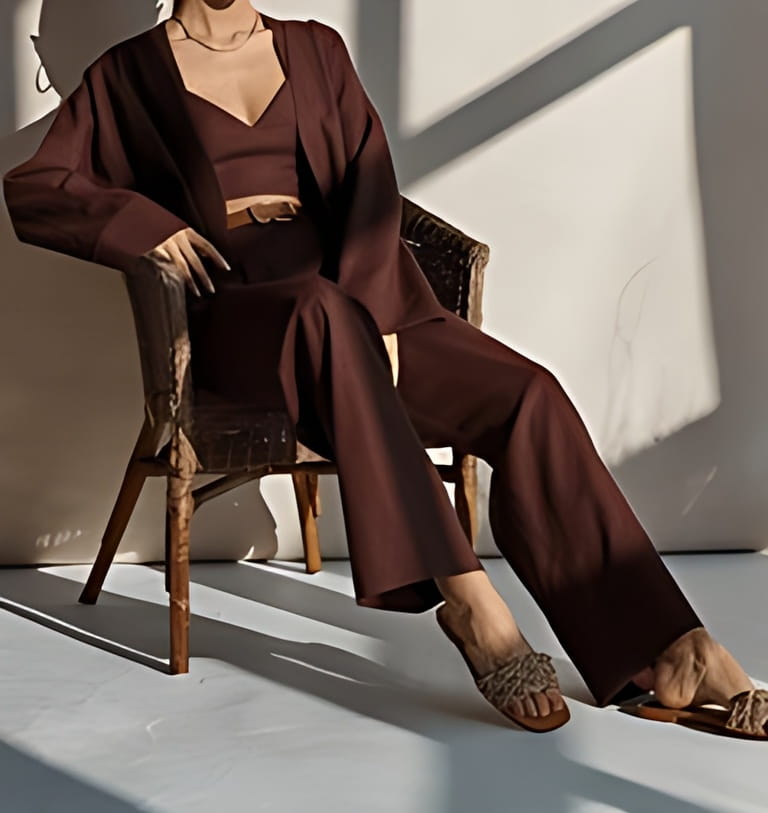 Stylish women's clothing. Looks spectacular on a girl. Casual clothes, street fashion, fashion accessories, style, elegance, beautiful clothes. Summer, spring or fall street look.