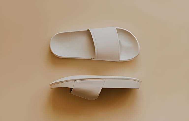 White slide sandal summer slippers White slide sandal summer slippers
