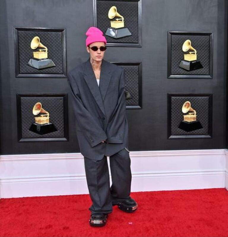 Las Vegas, United States. 3rd Apr, 2022. Justin Bieber arrives for the 64th annual Grammy Awards at the MGM Grand Garden Arena in Las Vegas, Nevada on Sunday, April 3, 2022